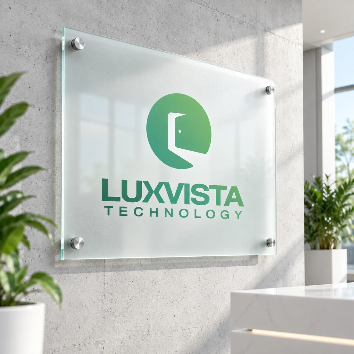 亮景科技 LuxVista 品牌識別|識別應用示意